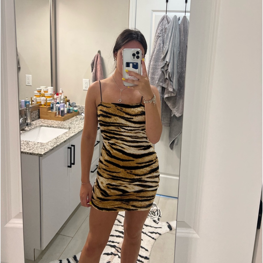 Tiger Print Mini Dress